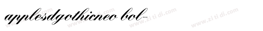 applesdgothicneo bol字体转换